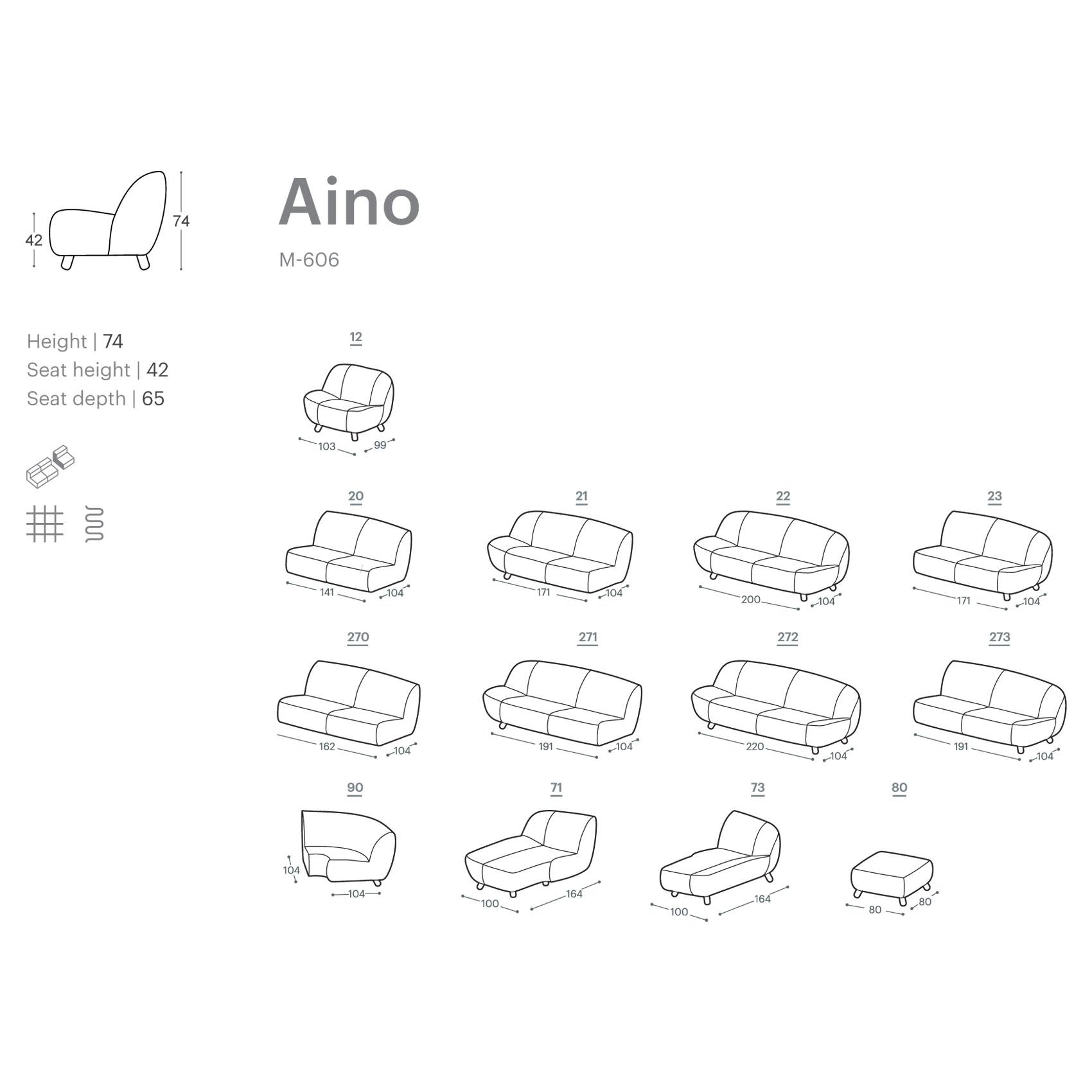 Extraform modularne sjedeće garniture, model Anio - segmenti Extraform model Anio - segmenti